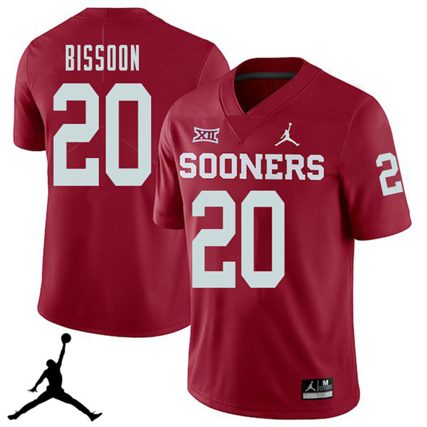 Jordan Brand Men #20 Najee Bissoon Oklahoma Sooners 2018 College Football Jerseys Sale-Crimson - Click Image to Close